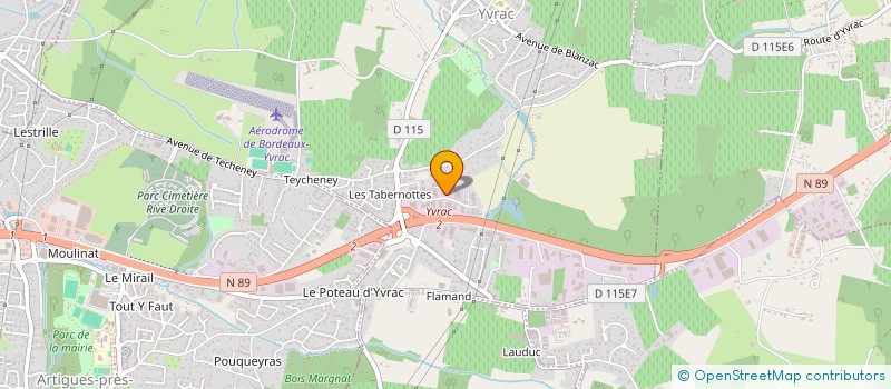 localisation de l'entreprise LES SAULES BLANCS  YVRAC