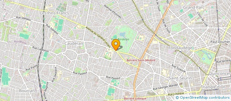 localisation de l'entreprise LES SAUNAS DU PARC à BORDEAUX