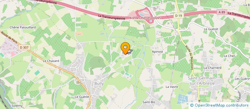 localisation de l'entreprise LES SAUTERELLES  BULLY