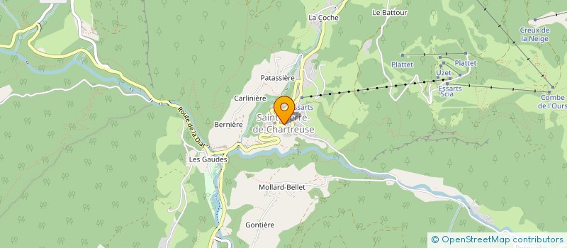 localisation de l'entreprise LES SAUVAGES - DISTILLERIE DU GRAND SOM  SAINT-PIERRE-DE-CHARTREUSE