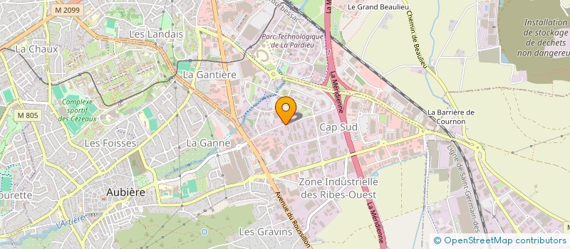 localisation de l'entreprise LES SAUZES  AUBIERE