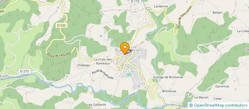 localisation de l'entreprise LES SAVEURS DE L'ARDECHE  SAINT-FELICIEN