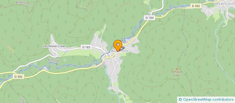 localisation de l'entreprise LES SAVEURS DE LA VALLEE  ALLARMONT