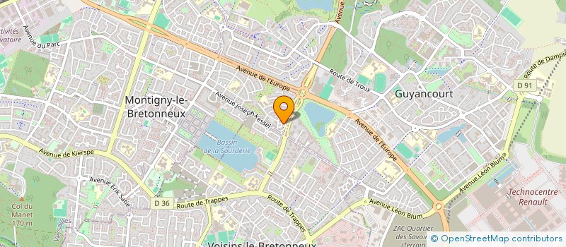 localisation de l'entreprise LES SAVEURS DE MONTIGNY  MONTIGNY-LE-BRETONNEUX