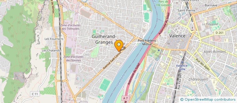 localisation de l'entreprise LES SAVEURS DE POP'S à GUILHERAND-GRANGES