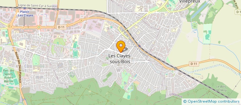 localisation de l'entreprise LES SAVEURS DES CLAYES  LES CLAYES-SOUS-BOIS