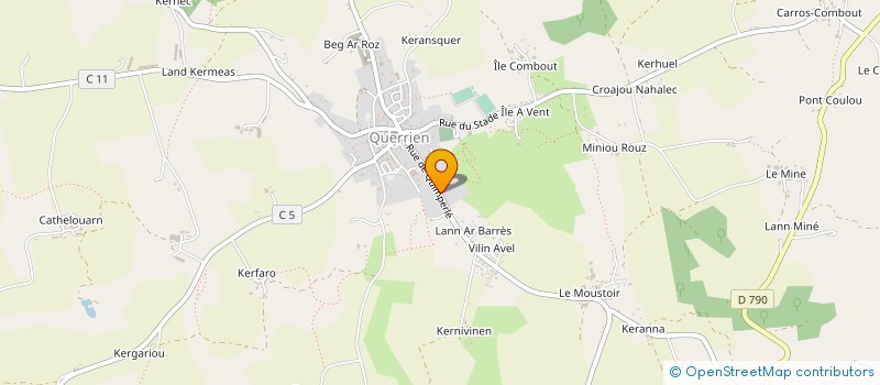 localisation de l'entreprise LES SAVEURS PAYSANNES à QUERRIEN
