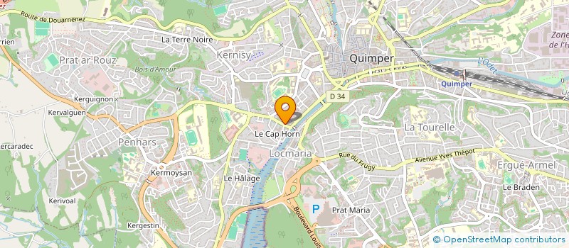 localisation de l'entreprise LES SAVEURS QUIMPEROISES à QUIMPER