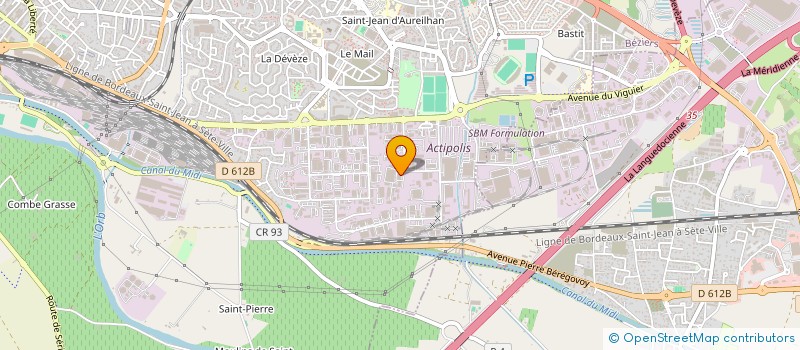 localisation de l'entreprise LES SAVOURIES  BEZIERS