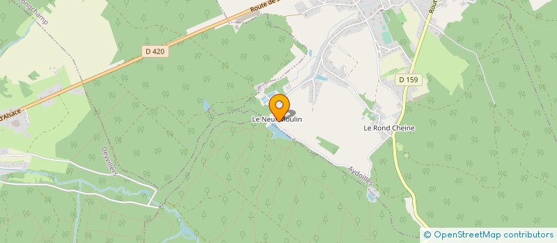 localisation de l'entreprise LES SCIAGES VOSGIENS à DOMFAING