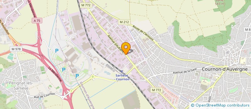 localisation de l'entreprise LES SCIERIES DU CENTRE à COURNON-D'AUVERGNE