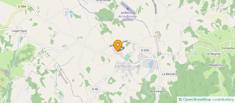 localisation de l'entreprise LES SCIERIES PERIE FRERES à CAMPUAC