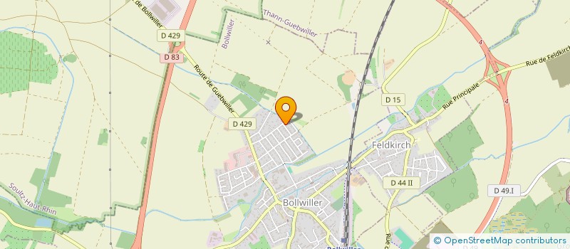 localisation de l'entreprise LES SCOUTS D'ORIGINE POLONAISE D'ALSACE ET DE FRANCHE COMTE HUFIEC ALZACJA  BOLLWILLER