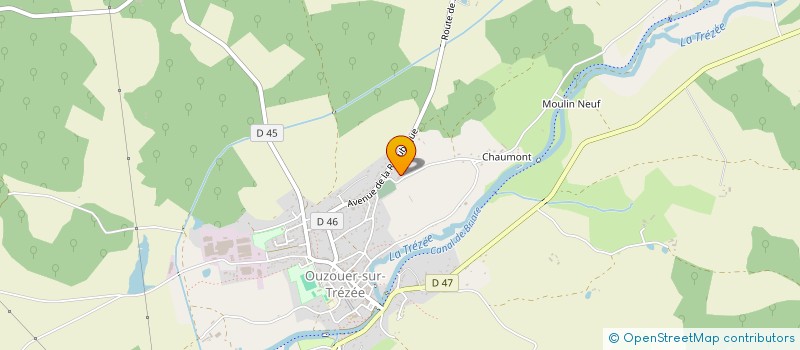 localisation de l'entreprise LES SCRAPPEUSES D'OUZOUER à OUZOUER-SUR-TREZEE