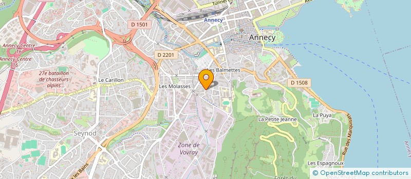 localisation de l'entreprise LES SECOUES DU VOCAL à ANNECY