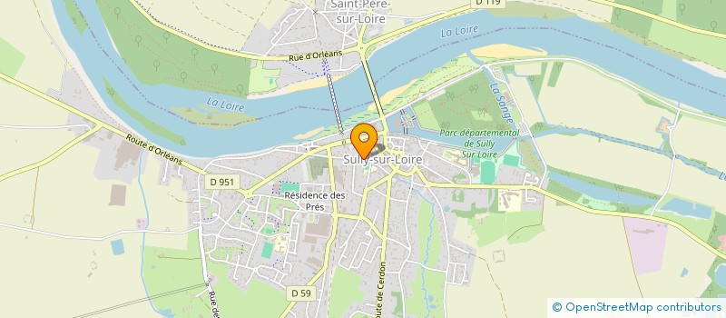 localisation de l'entreprise LES SECRETS DE SANDRINE  SULLY-SUR-LOIRE