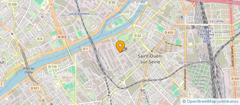 localisation de l'entreprise LES SECRETS DU BATIMENT à SAINT-OUEN-SUR-SEINE