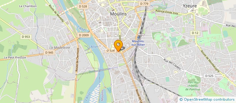 localisation de l'entreprise LES SEIGNEURS BOURBONNAIS  MOULINS