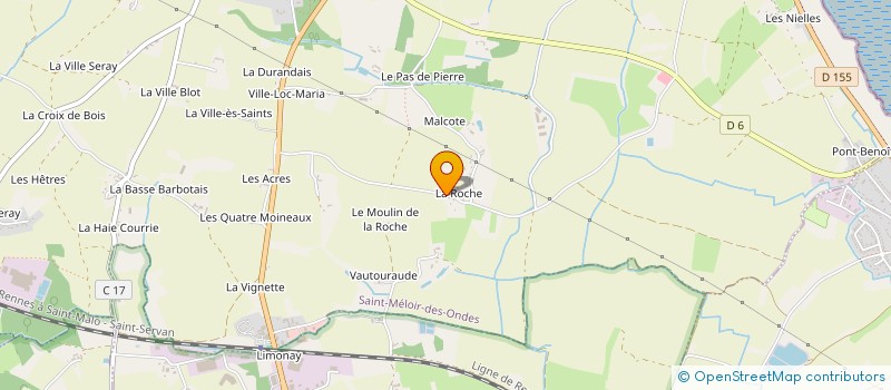 localisation de l'entreprise LES SEIGNEURS DE LA ROCHE  SAINT-MELOIR-DES-ONDES