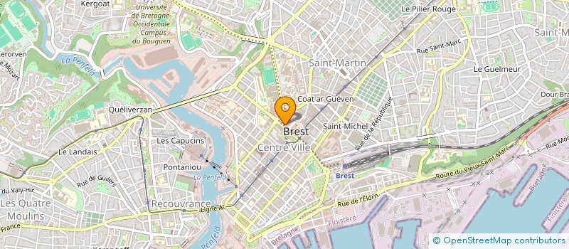 localisation de l'entreprise LES SEIZ BREUR  BREST