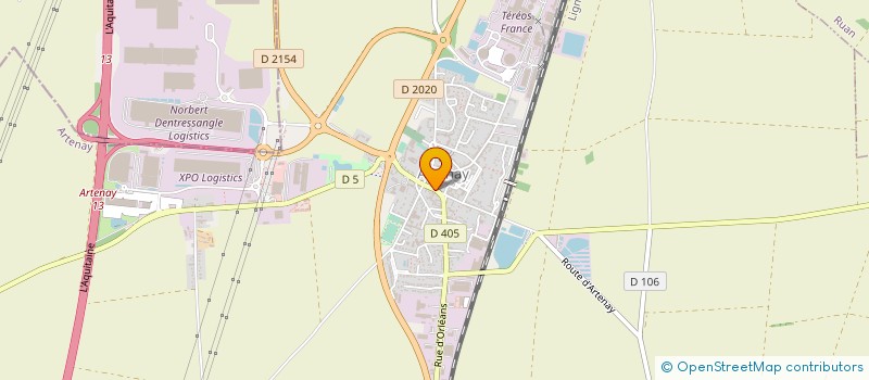 localisation de l'entreprise LES SELLIERS à ARTENAY