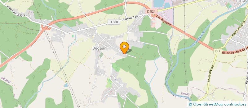 localisation de l'entreprise LES SENE'LANDAISES  BEGAAR