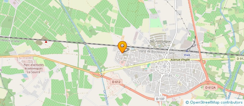 localisation de l'entreprise LES SENIORIALES DE VIAS  VIAS