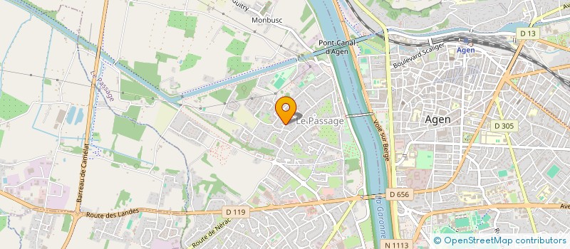 localisation de l'entreprise LES SENIORS DE L'AGE D'OR DU ROCK'N'ROLL ET DE LA SOUL  LE PASSAGE