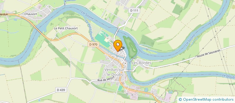 localisation de l'entreprise LES SENIORS DU DOUBS à VERDUN-SUR-LE-DOUBS