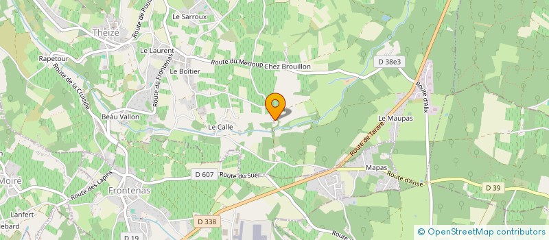 localisation de l'entreprise LES SENS  THEIZE