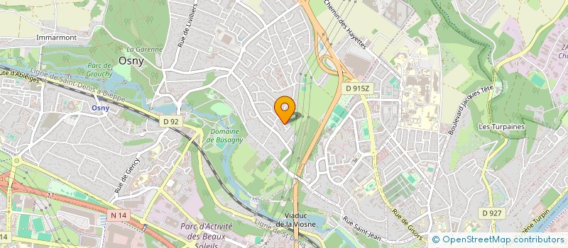 localisation de l'entreprise LES SENS CIEL  OSNY