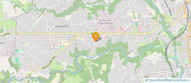 localisation de l'entreprise LES SENS D'ANNE-CA  CRAPONNE