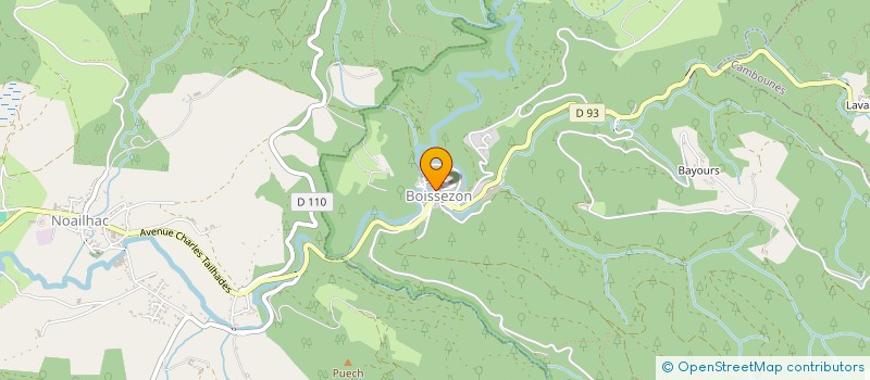 localisation de l'entreprise LES SENS DE L ETRE  BOISSEZON