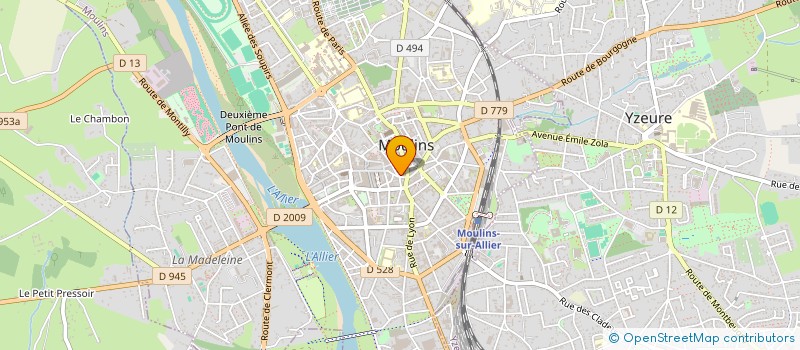 localisation de l'entreprise LES SENS DE LA TABLE à MOULINS
