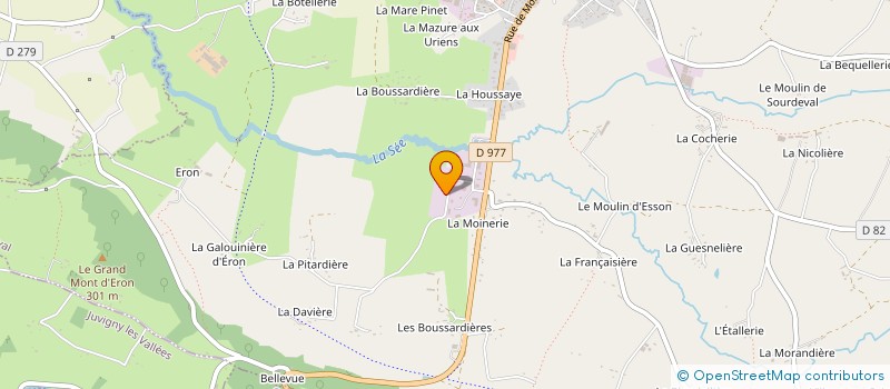 localisation de l'entreprise LES SENS DU BOIS  SOURDEVAL