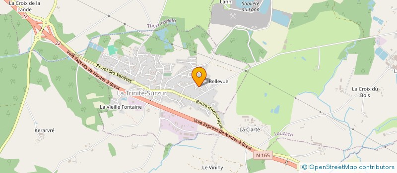 localisation de l'entreprise LES SENS DU BOIS  LA TRINITE-SURZUR