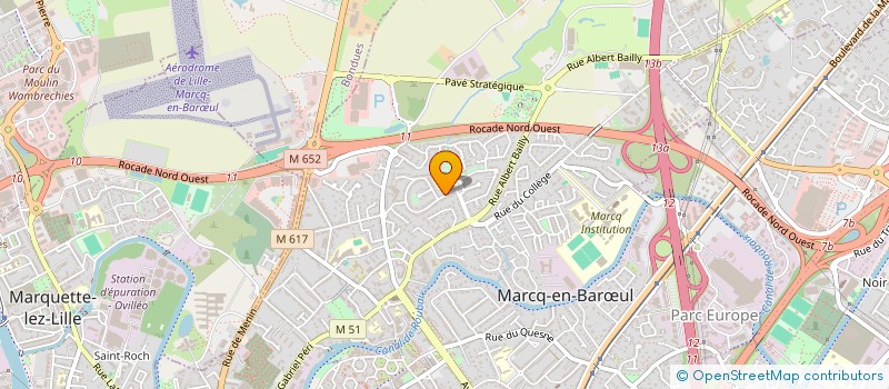 localisation de l'entreprise LES SENS EN EVEIL à MARCQ-EN-BARŒUL