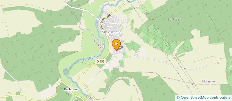 localisation de l'entreprise LES SENS'IEL  MOLESME