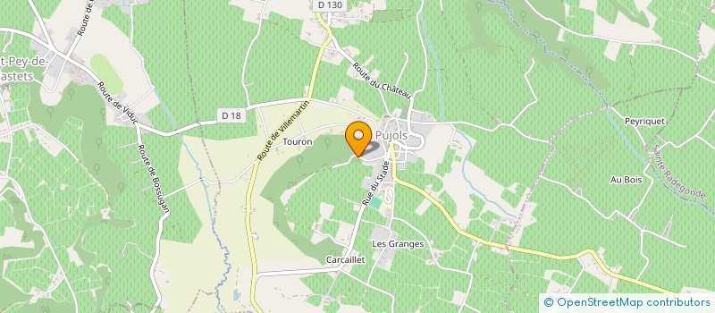 localisation de l'entreprise LES SENSORIELLES DE PUJOLS  PUJOLS