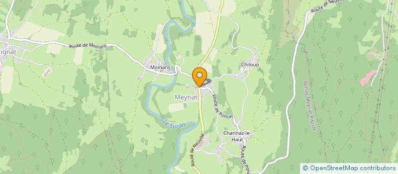 localisation de l'entreprise LES SENTIERS DE BOHAS MEYRIAT RIGNAT  BOHAS-MEYRIAT-RIGNAT