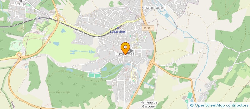 localisation de l'entreprise LES SENTIERS DE L AMITIE  LUZARCHES