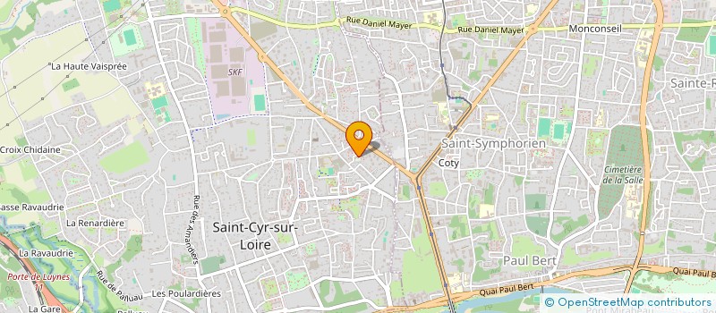 localisation de l'entreprise LES SENTIERS DU SAVOIR.  SAINT-CYR-SUR-LOIRE