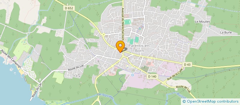 localisation de l'entreprise LES SENTINELLES BLEUES  PARENTIS-EN-BORN