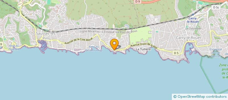 localisation de l'entreprise LES SEOLANES  SAUSSET-LES-PINS