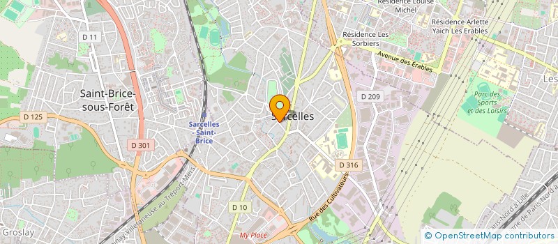 localisation de l'entreprise LES SEPT ATELIERS DE THELLE  SARCELLES