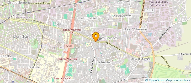 localisation de l'entreprise LES SEPT CHEMINS  BRON