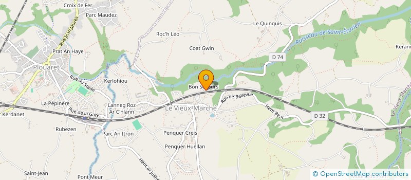 localisation de l'entreprise LES SEPT SAINTS  LE VIEUX-MARCHE