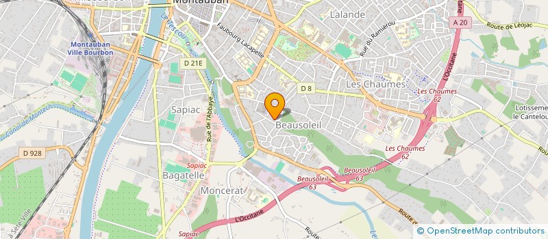 localisation de l'entreprise LES SEPT VIOLETTES  MONTAUBAN