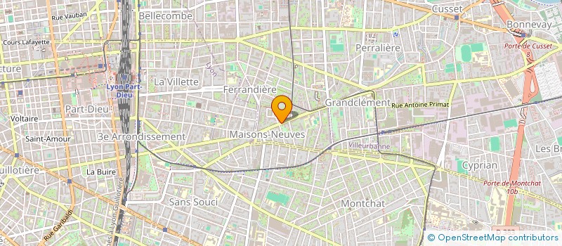 localisation de l'entreprise LES SERAPHINS FONDATIONS (L.S.F.)  VILLEURBANNE