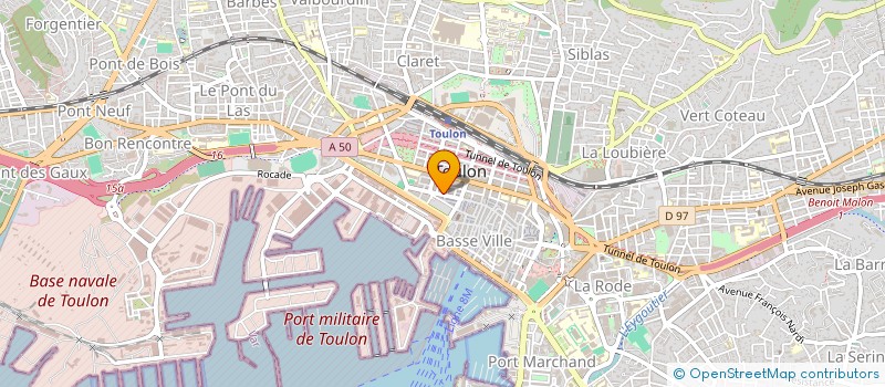 localisation de l'entreprise LES SERGENTS  TOULON